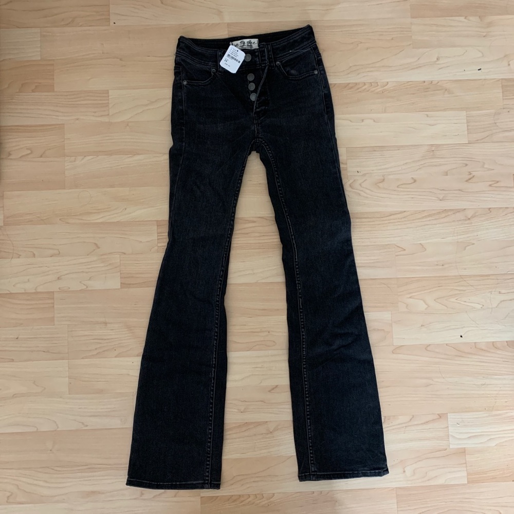 Free People Black Flared Jeans